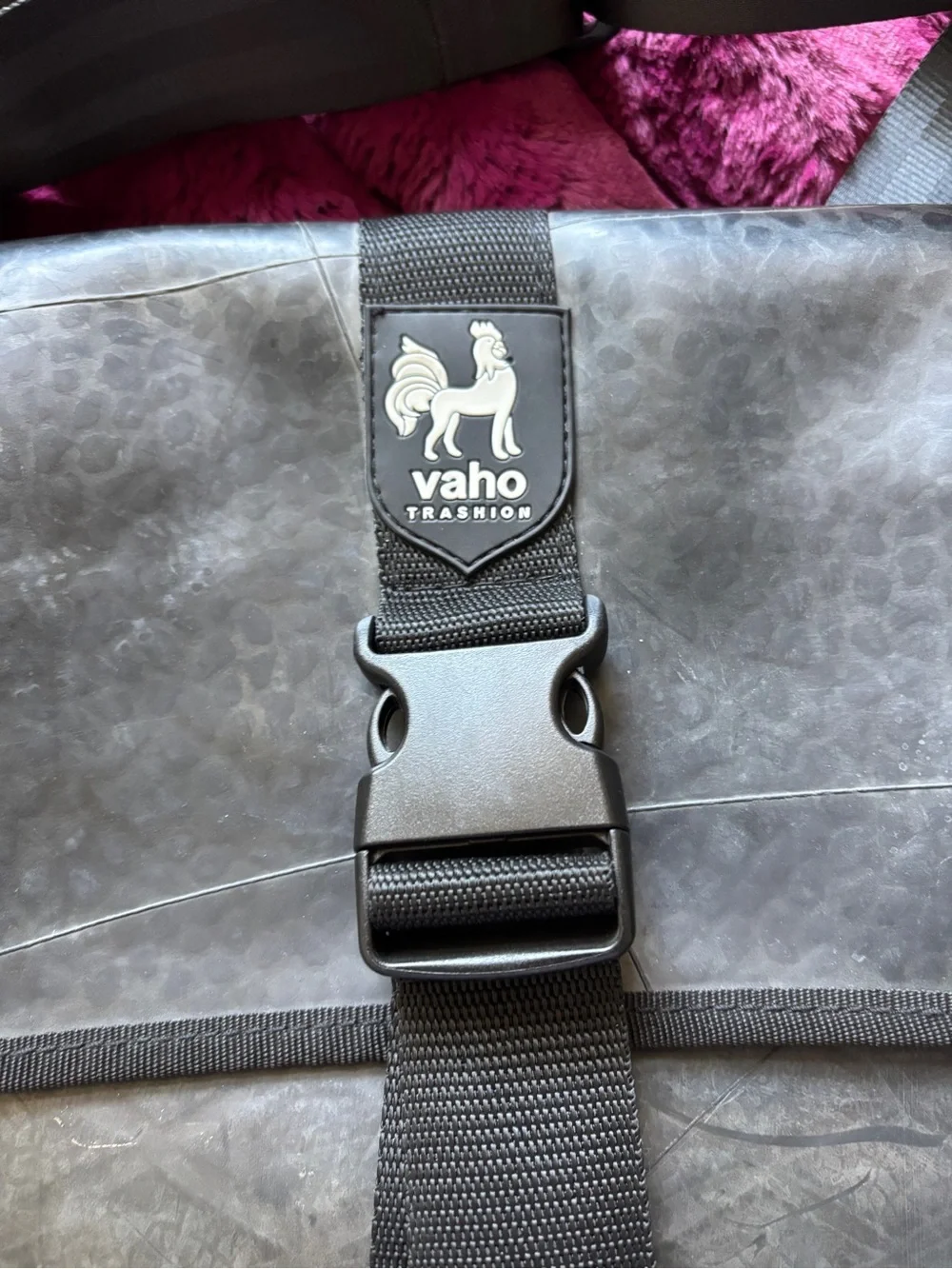 Vaho Gray inter tube Messenger Bag with Adjustable Strap